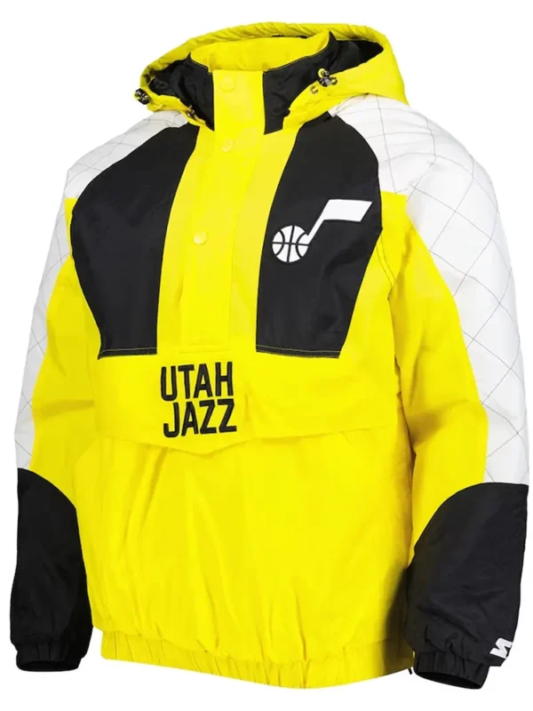 Body Check Utah Jazz Half-Zip Hoodie Jacket