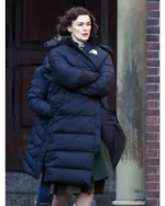 Boston Strangler 2023 Keira Knightley Blue Puffer Coat
