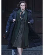 Boston Strangler 2023 Keira Knightley Blue Puffer Coat