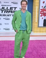Brad Pitt Bullet Train 2022 Green Suit