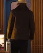 Brad Pitt Bullet Train Double Breasted Brown Cotton Peacoat