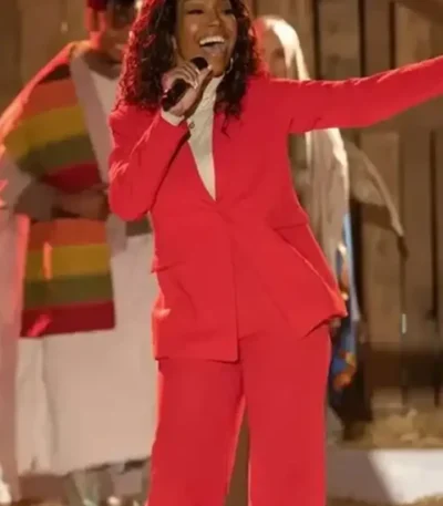 Brandy Norwood Best Christmas Ever 2023 Pink Suit