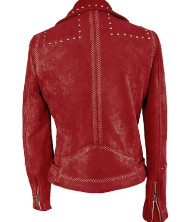 Brassic Joanna Higson Red Suede Jacket