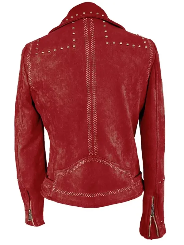Brassic Joanna Higson Red Suede Jacket