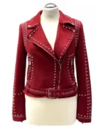 Brassic Joanna Higson Red Suede Jacket