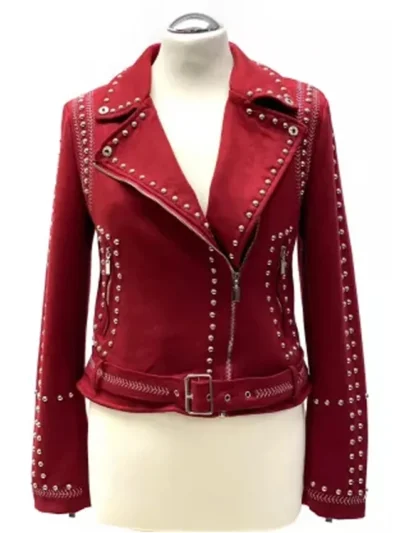 Brassic Joanna Higson Red Suede Jacket
