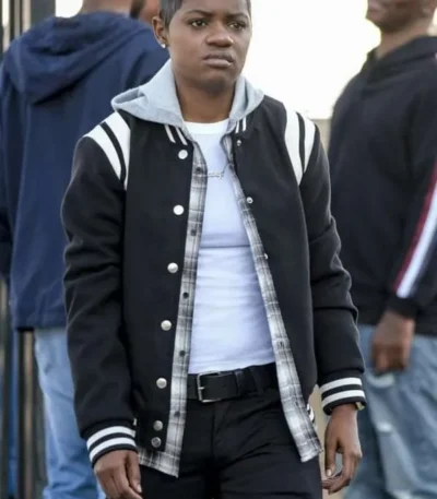 Tamia Cooper All American Black Fleece Varsity Jacket