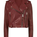 Bree O’Brien Chesapeake Shores Burgundy Leather Jacket