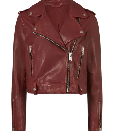Bree O’Brien Chesapeake Shores Burgundy Leather Jacket