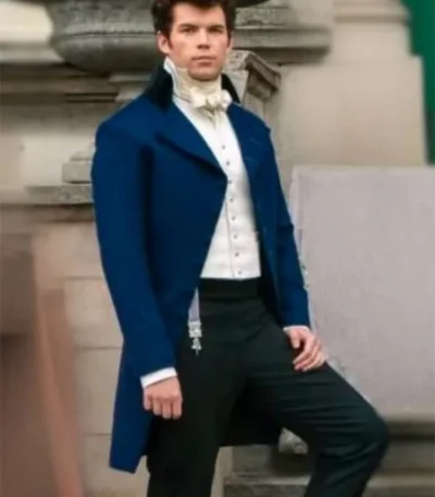 Bridgerton Colin Bridgerton Blue Cotton Tailcoat Blazer