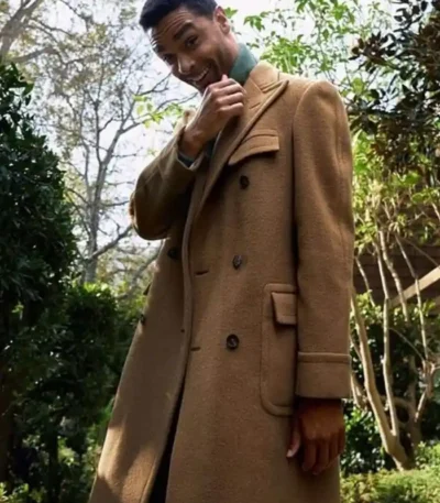 Bridgerton S02 Simon Basset Mens Long Wool Trench Coat