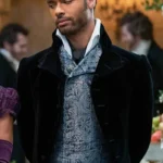 Bridgerton Simon Basset Velvet Black Long Tailcoat