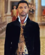 Bridgerton Simon Basset Velvet Black Long Tailcoat