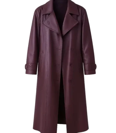 Bridgerton Sophie Baek Leather Coat