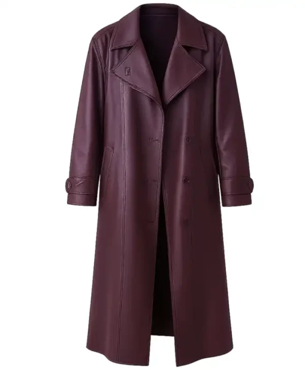 Bridgerton Sophie Baek Leather Coat
