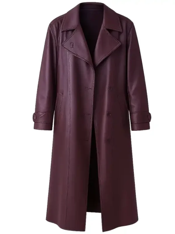 Bridgerton Sophie Baek Leather Coat