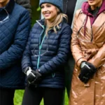 Britney Haynes The Traitors US Blue Puffer Jacket