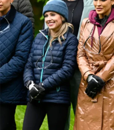 Britney Haynes The Traitors US Blue Puffer Jacket