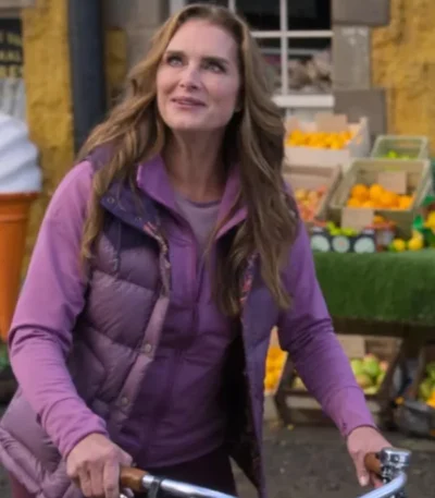 Brooke Shields A Castle For Christmas Purple Vest
