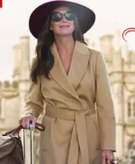 Brooke Shields A Castle for Christmas Long Trench Coat