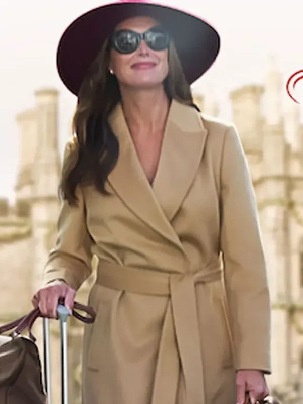 Brooke Shields A Castle for Christmas Long Trench Coat