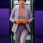 Bruna Marquezine Blue Beetle Purple Blazer