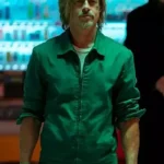 Bullet Train Brad Pitt Green Cotton Jacket