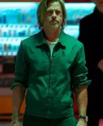 Bullet Train Brad Pitt Green Cotton Jacket