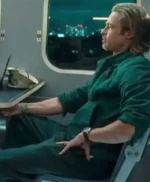 Bullet Train Brad Pitt Green Cotton Jacket
