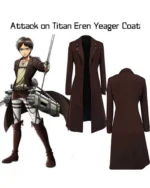 Eren Yeager Attack on Titan Brown Long Wool Coat