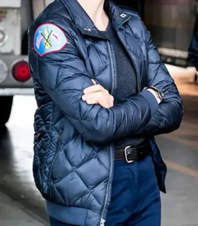 Kara Killmer Chicago Fire S10 Black Quilted Jacket