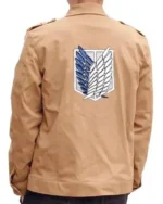 Mens Attack On Titan Beige Cotton Jacket
