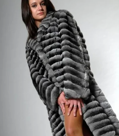 Odilia Chinchilla Fur Soft Winter Coat