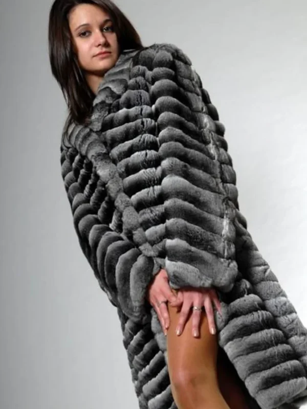 Odilia Chinchilla Fur Soft Winter Coat