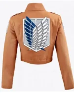 Survey Corps Attack On Titan Beige Cropped Jacket