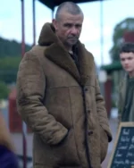 Thaddeus Bay Of Fires S01 Brown Suede Shearling Jacket
