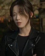 Yoo In-young The Trunk S01 Black Biker Jacket