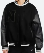 SNL Caitlin Clark Black Varsity Jacket
