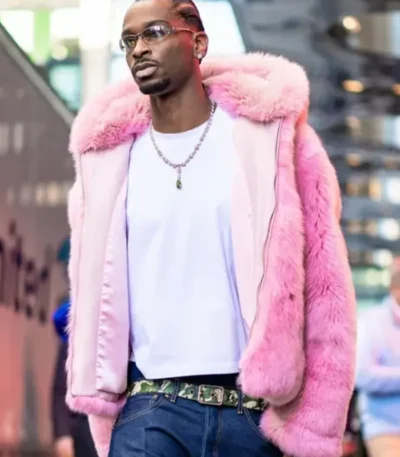 Shai Gilgeous-Alexander Pink Fur Jacket