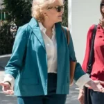 Candice Bergen Book Club The Next Chapter Blue Cotton Blazer