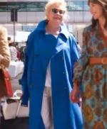 Candice Bergen Book Club The Next Chapter Blue Cotton Coat