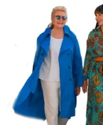 Candice Bergen Book Club The Next Chapter Blue Cotton Coat