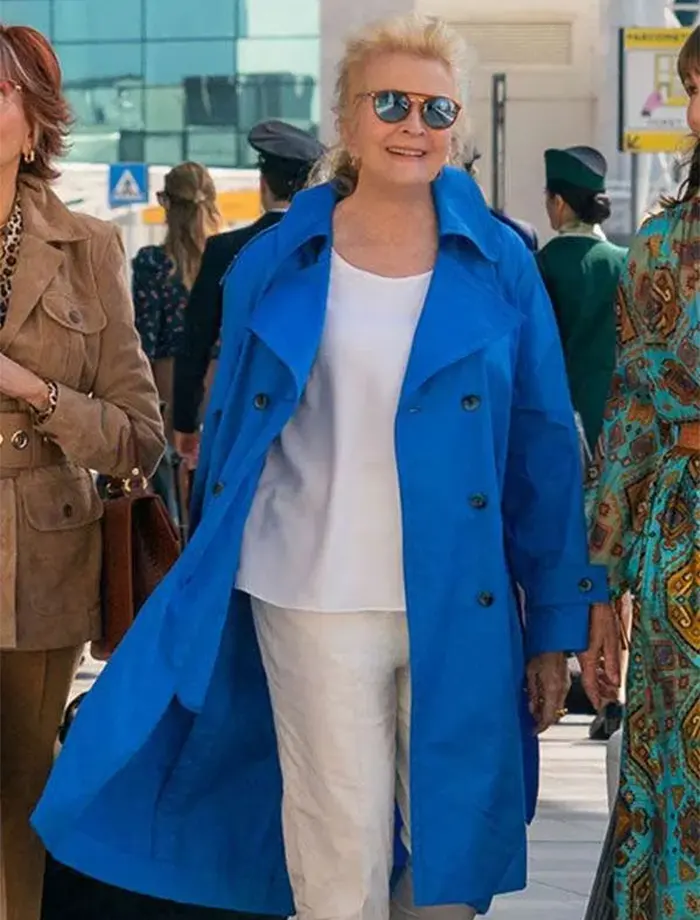Candice Bergen Book Club The Next Chapter Blue Cotton Coat Candice Bergen Book Club The Next Chapter Blue Cotton Coat
