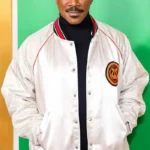 Candy Cane Lane 2023 Eddie Murphy White Bomber Jacket