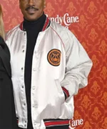 Candy Cane Lane 2023 Eddie Murphy White Bomber Jacket