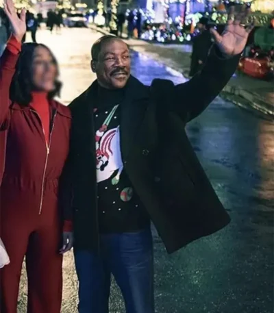 Candy Cane Lane Eddie Murphy Wool Peacoat