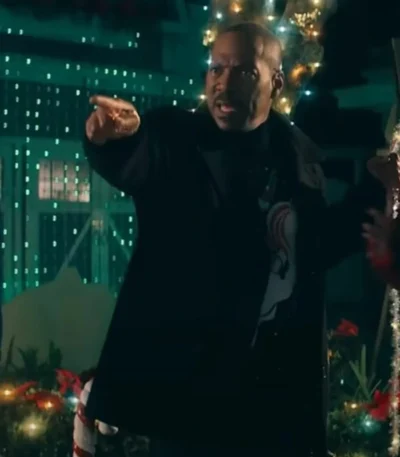Candy Cane Lane Eddie Murphy Wool Peacoat