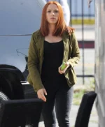 Captain America The Winter Soldier Black Widow Green Jacket