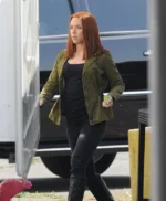 Captain America The Winter Soldier Black Widow Green Jacket