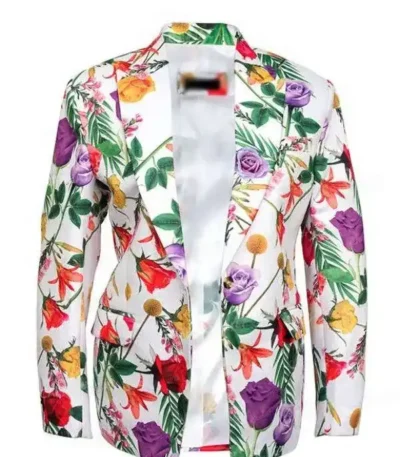 Carrie Preston Elsbeth 2024 White Floral Blazer